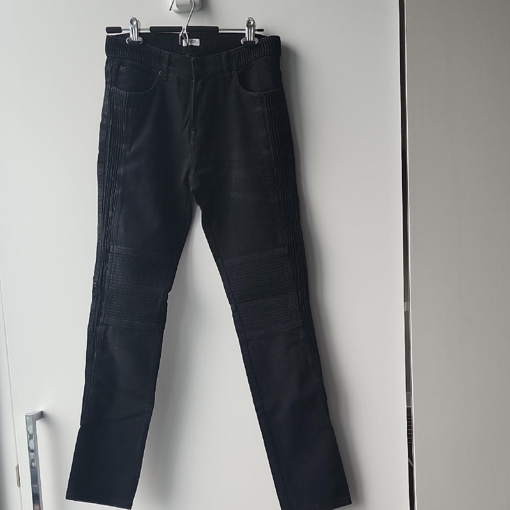 Kenzo Denim Biker Style Cotton Skinny Jeans